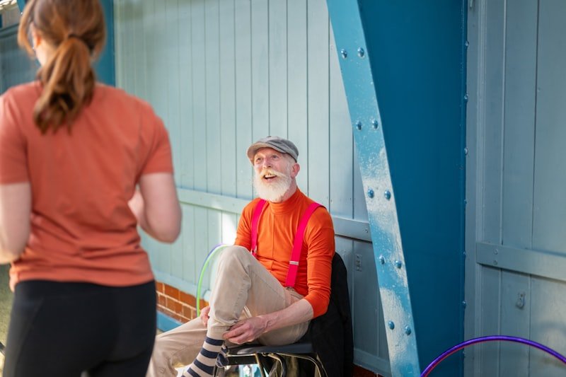 Confident older man smiling after staying active